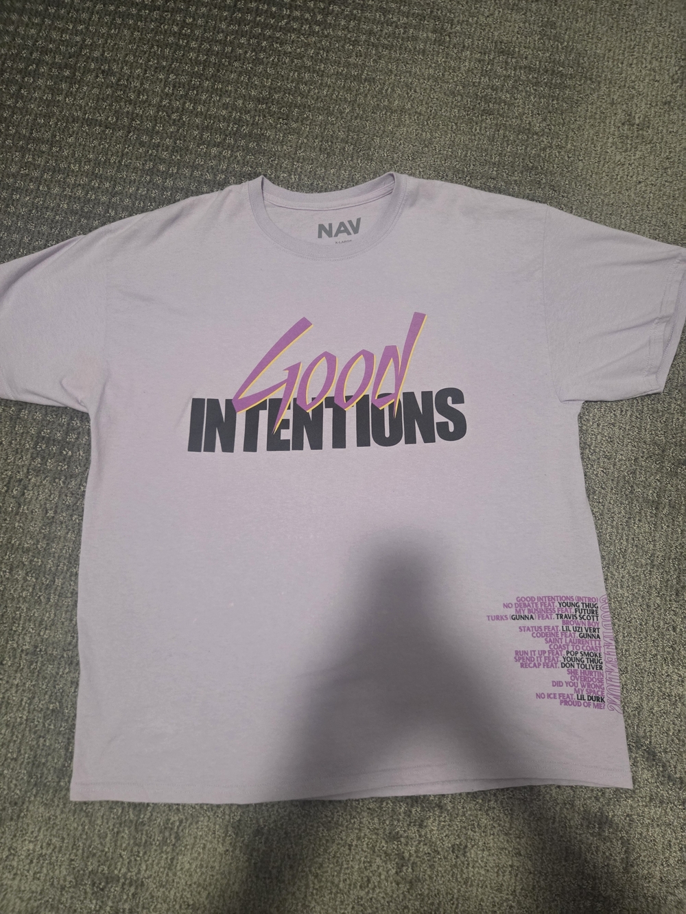 NAV 'Good Intentions' Graphic Tee - Light Lavender
